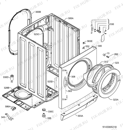 Схема №1 L76650A3 с изображением Модуль (плата) для стиралки Aeg 973914903959018